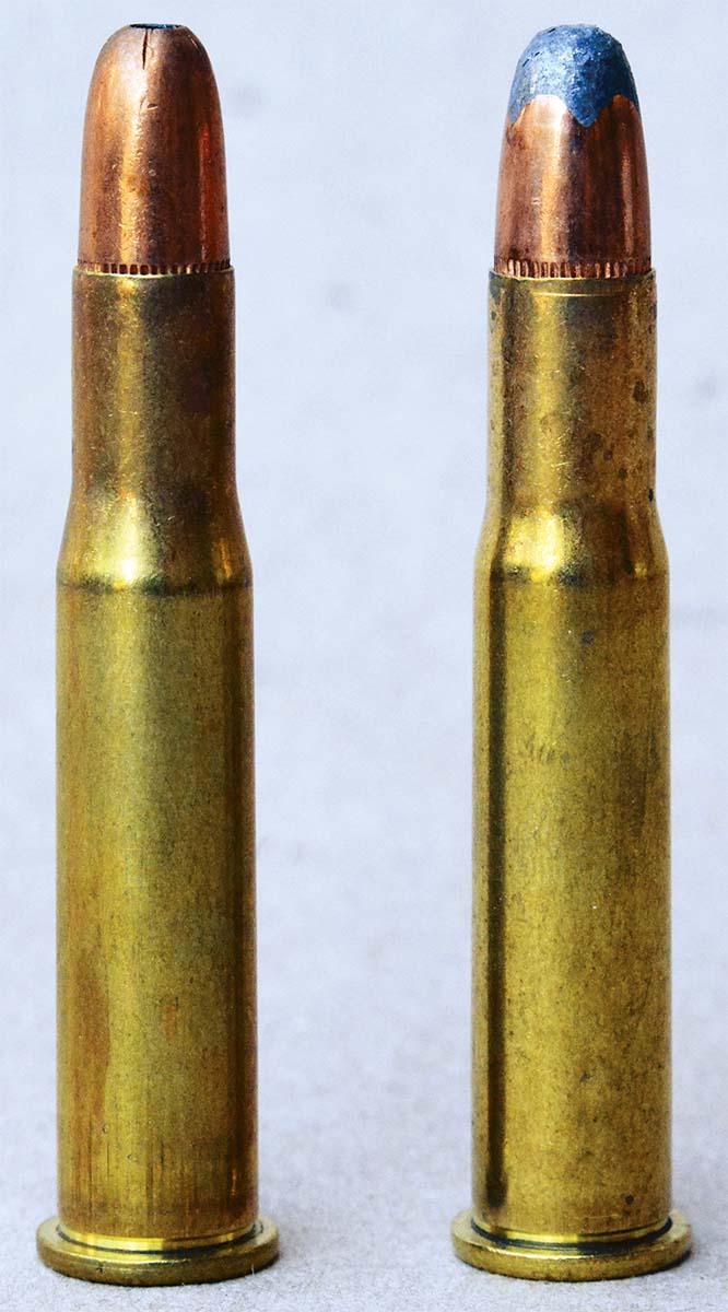 The 30-30 Winchester (left) is the parent case for the 32 Winchester Special (right).